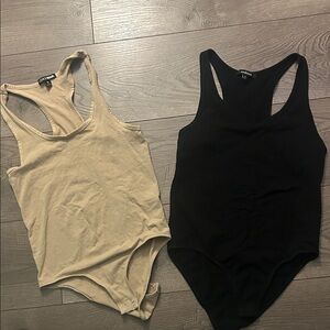Black and Tan Bodysuit Duo